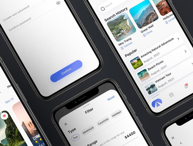 旅行摄影酒店预订应用程序appui界面设计套件avago&ndash;travelappuikit